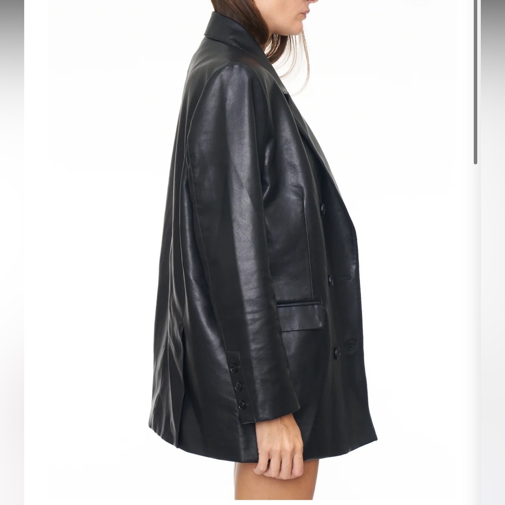 Pistola Black Leather Blazer - Picture 2 of 11